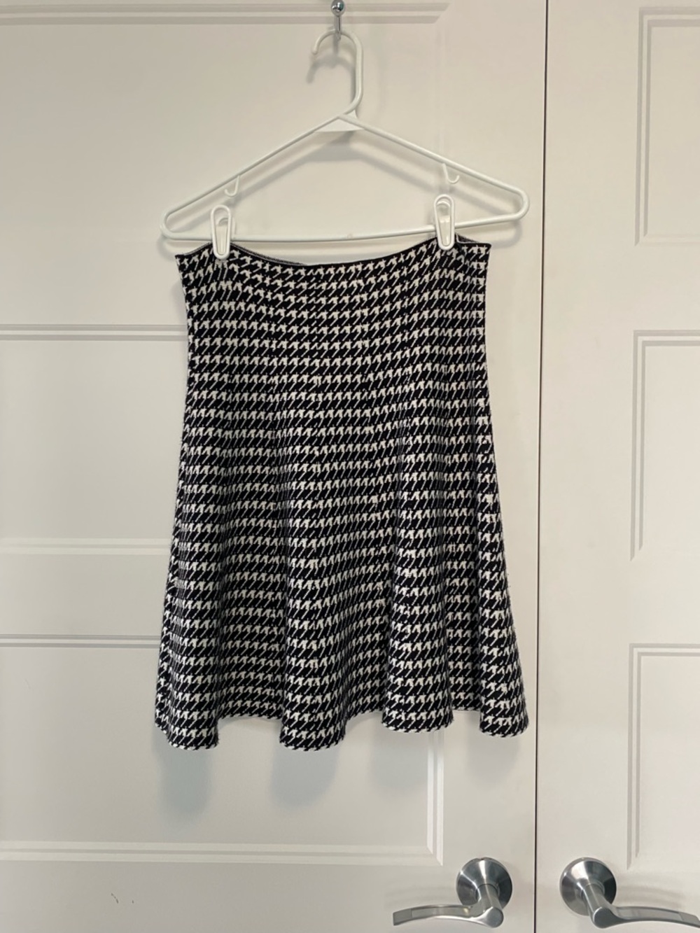 Black & White Houndstooth Skirt